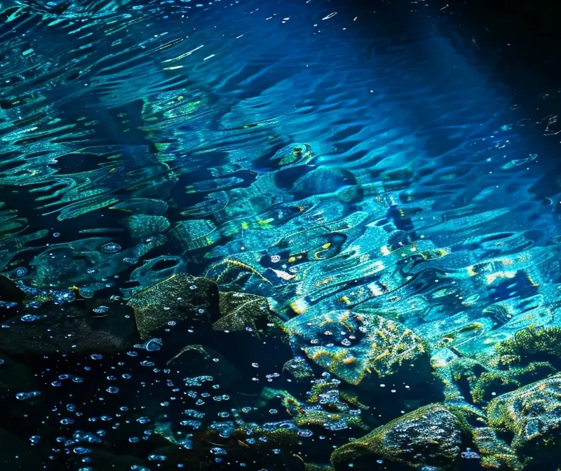 bioluminescent water